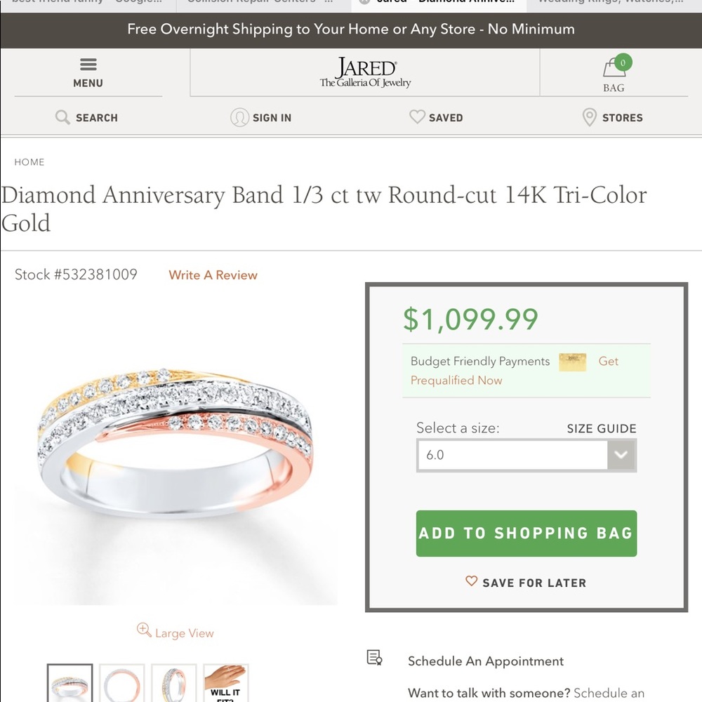 Two size 7 rings from Jared